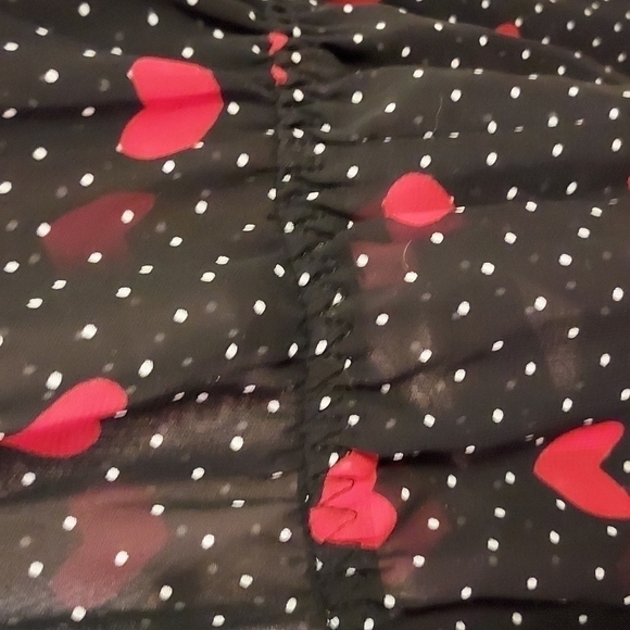 Cacique Valentine Heart Romper Lace Trim - Picture 8 of 11